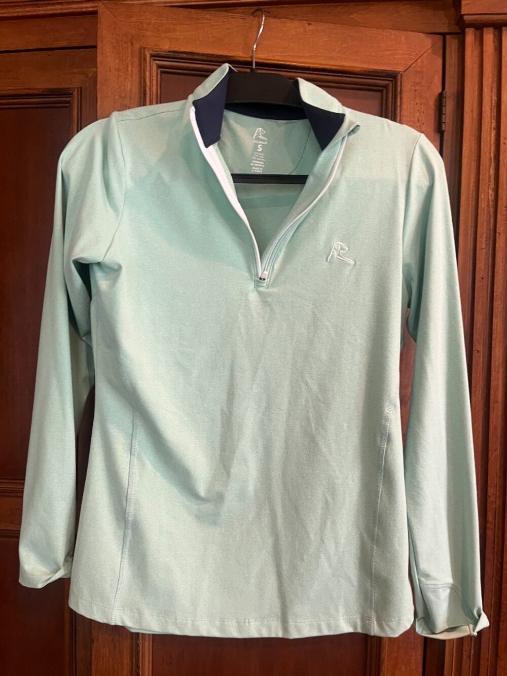 Rhoback Quarter Zip Pullover Mint Green Women S